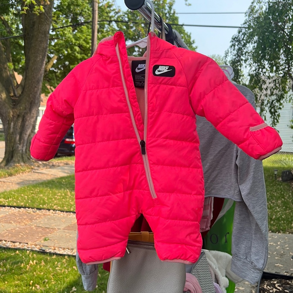 Newborn baby Nike puffer snow suit